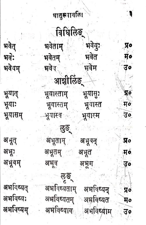 Dhatu Rupavali (Saral)